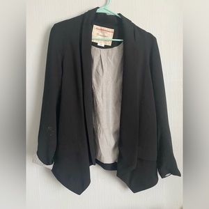 Anthropologie Cartonnier Open Shawl Collar Black Blazer Small